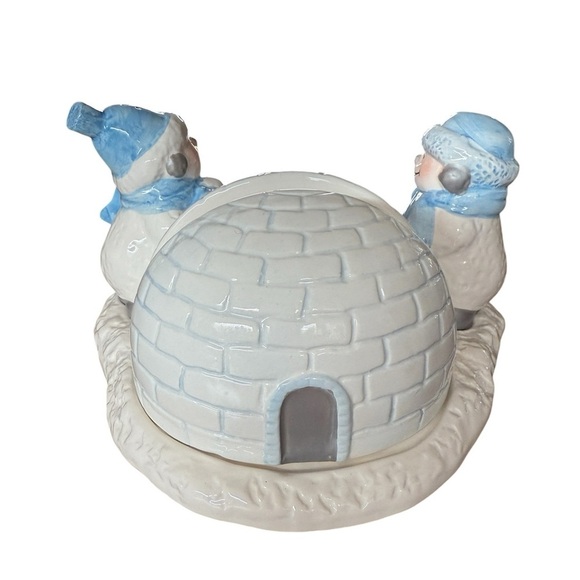 Christmas Around the World Snowman Napkin Salt Pepper Shaker Set House Of Lloyd - Picture 3 of 9